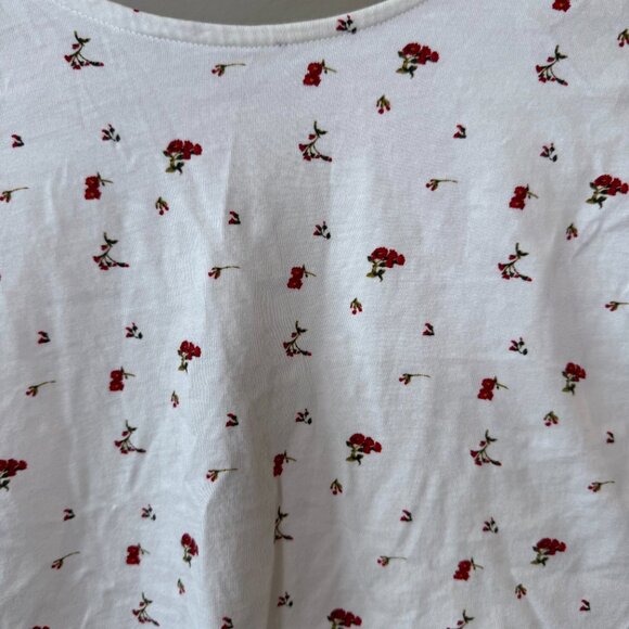 Wilfred Adela Backless Floral Tee • Espace Goji Berry • XS • Cottagecore Red - Picture 10 of 16